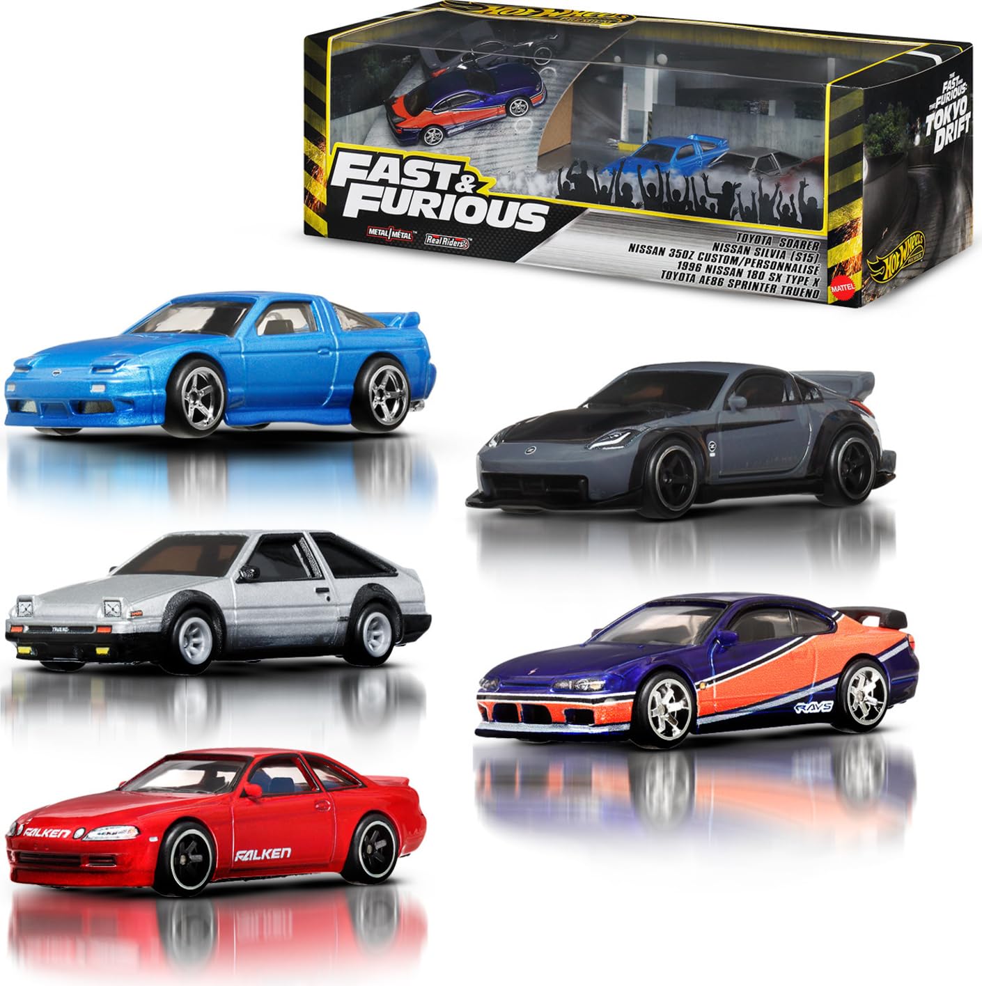 ホットウィールFast & Furious プレミアムミニカー 5台セット Hot Wheels Fast & Furious Premium 5-Pack 1:64 Scale Toy Car